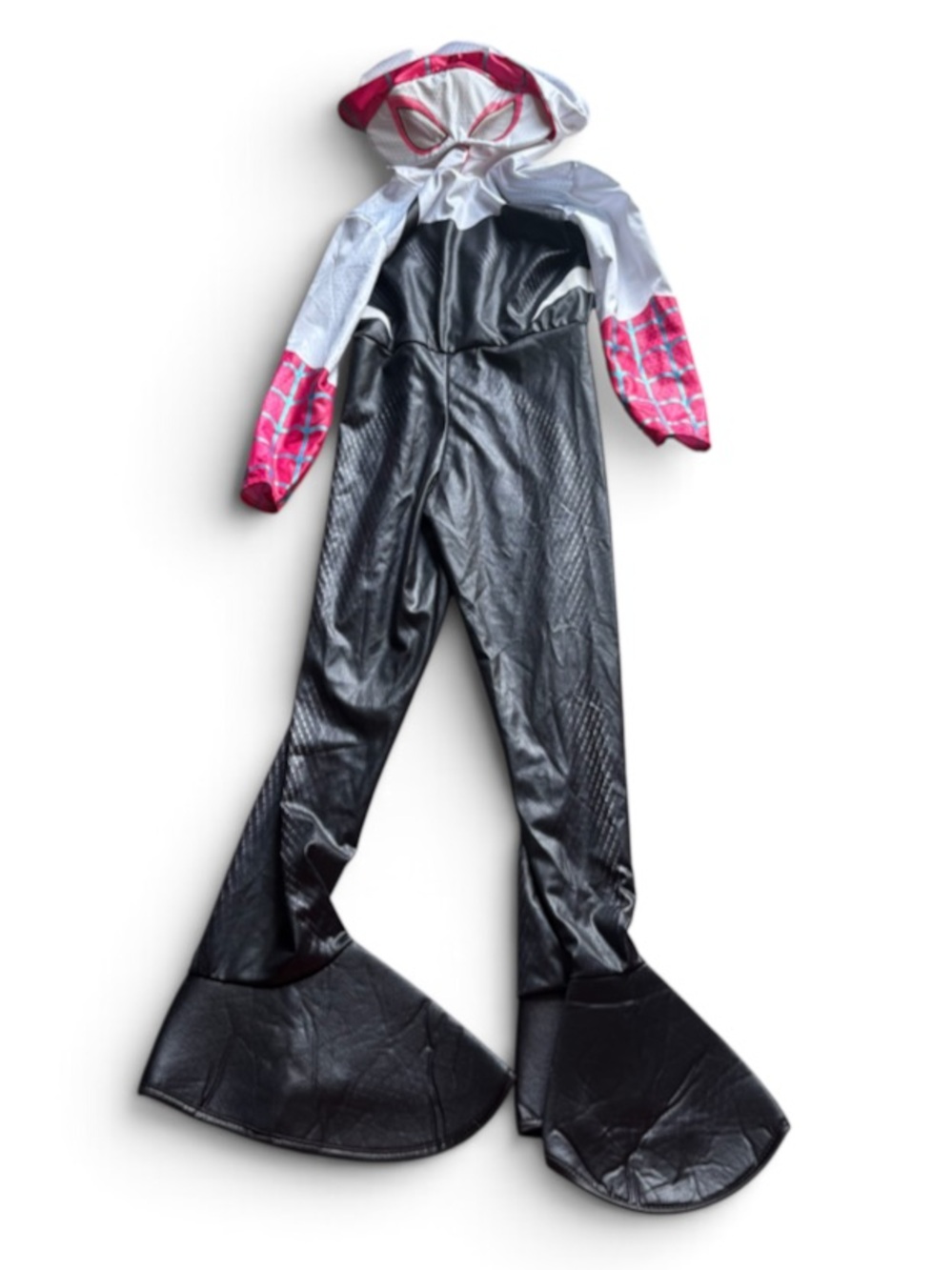 Spider-Man Ghost Spider One Piece Costume XS Kids Halloween Gwen Mask Hooded